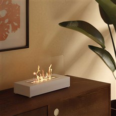 Cremona Bioethanol Eco Table Fireplace - White